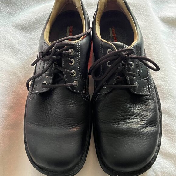 Men’s Black Leather Merrell Lace Up Shoes Size 11 - Picture 9 of 10